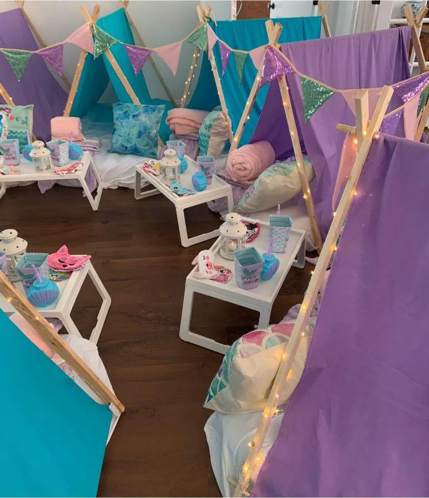 Teepee Mermaid Slumber Party,mermaid,birthday party