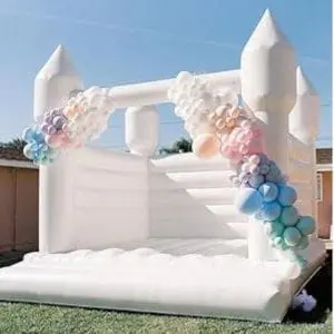 Majestic White Bounce House Castle!